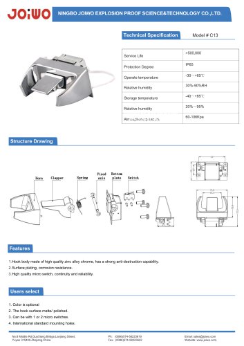 Joiwo Zinc Alloy Mechanical Switch Cradle C13