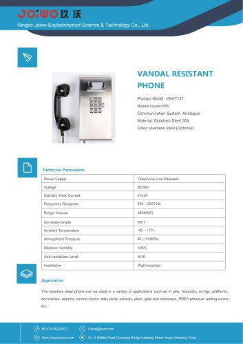 vandal resistance telephone