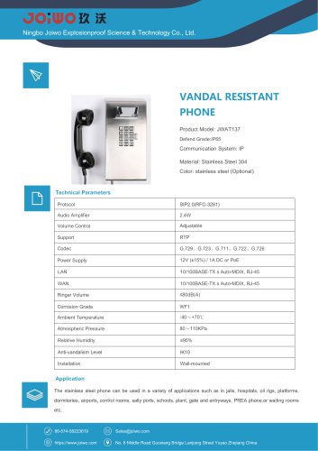 VANDAL RESISTANT PHONE