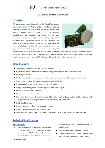 GE Series Motion Control Card