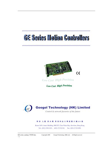 Product Brochure - GE Series Motion Controllers