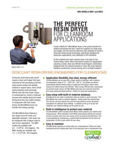 MICROWHEEL DEHUMIDIFYING DRYERS - MEDLINE ®