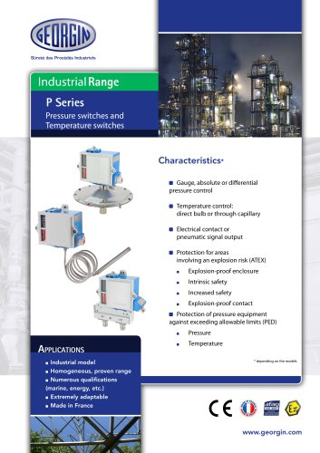 P series - Pressure switches and Temperature switches