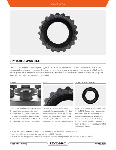 HYTORC Washer Cut Sheet