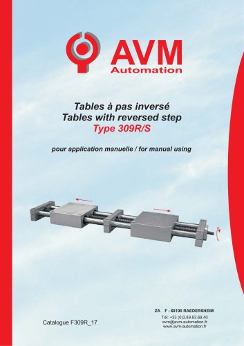 Table with reversed step Type 309R