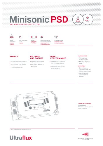 Minisonic PSD - Pig and sphere detector