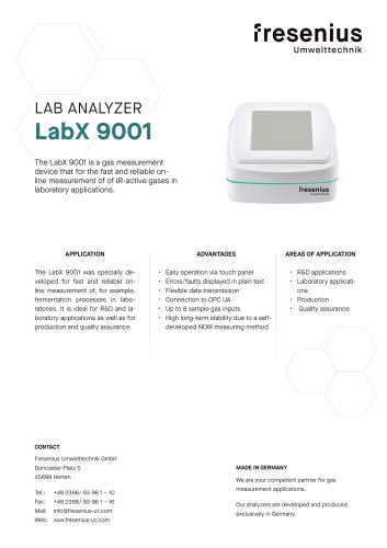 LabX 9001 Data Sheet