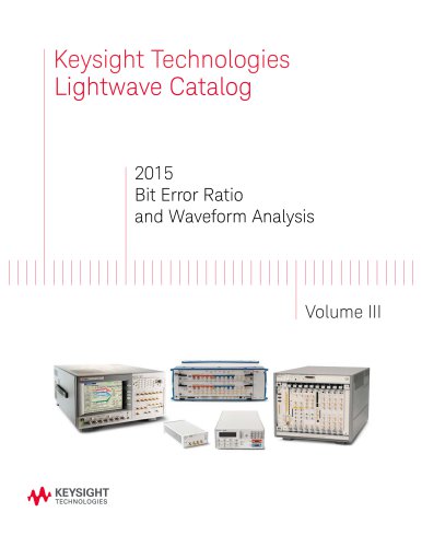 2015 Bit Error Ratio and Waveform Analysis Volume