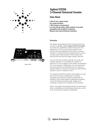 E1333A 3-Channel Universal Counter