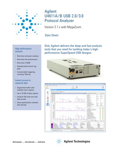 U4611A/B USB 2.0/3.0 Protocol Analyzer