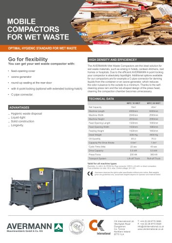 MOBILE COMPACTORS FOR WET WASTE