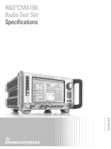 R&S®CMA180 Radio Test Set Specifications