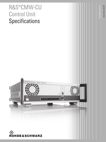 R&S®CMW-CU Control Unit Specifications