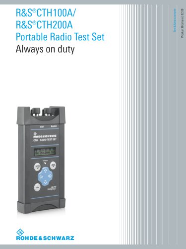 R&S®CTH100A/R&S®CTH200A Portable Radio Test Set