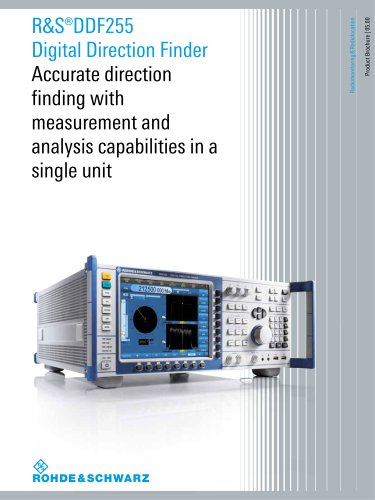 R&S®DDF255 Digital Direction Finder - Product Brochure