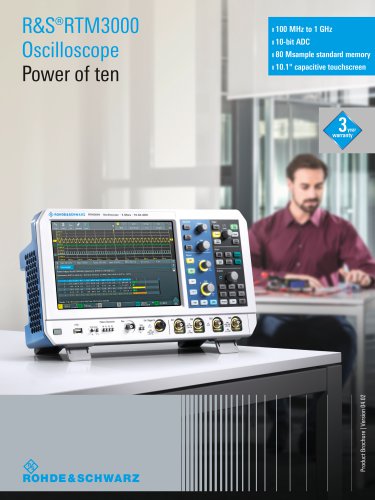 R&S®RTM3000 Oscilloscope Power of ten