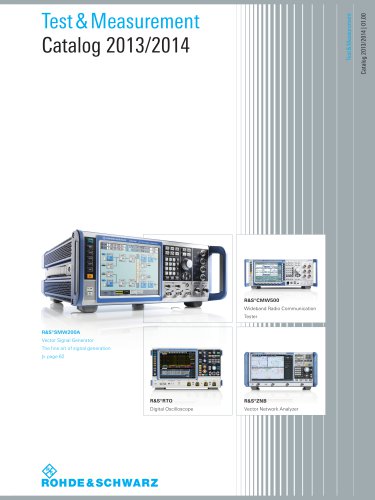 Test & Measurement Catalog 2013/2014