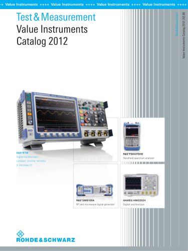 Test & Measurement Value Instruments Catalog 2012