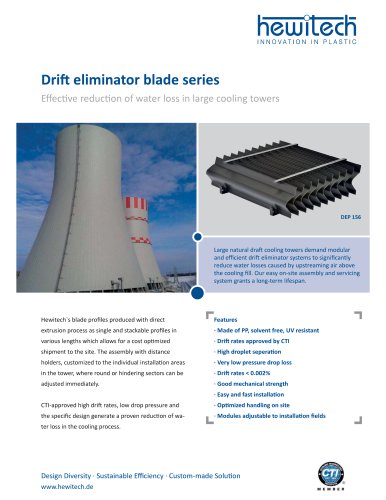 Drift Eliminator blade Series