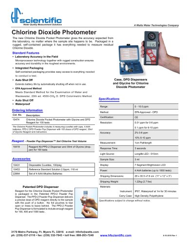 Chlorine Dioxide Pocket Photometer