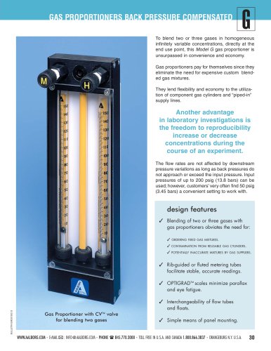 Gas proportioners back pressure compensated