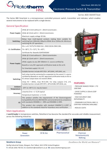 Electronic Pressure Switch & Transmitter