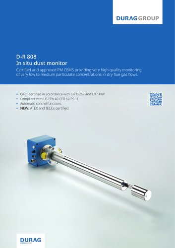 D-R 808 In situ dust monitor for stack emission compliance