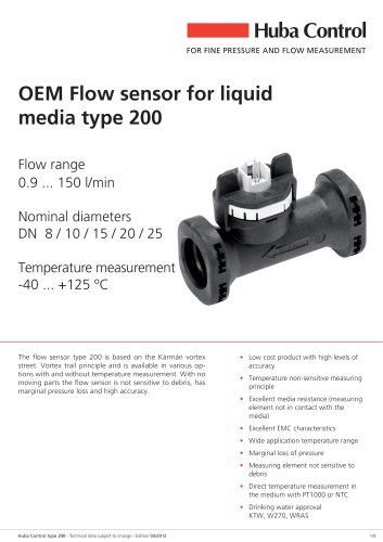 OEM Flowsensor for Liquids