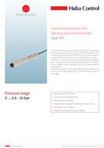 Pressure level transmitter 713 0 ... 0.6 - 16 bar