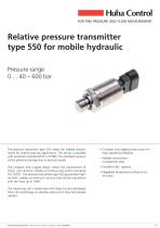 Pressure sensor 550 0 ... 40 – 600 bar