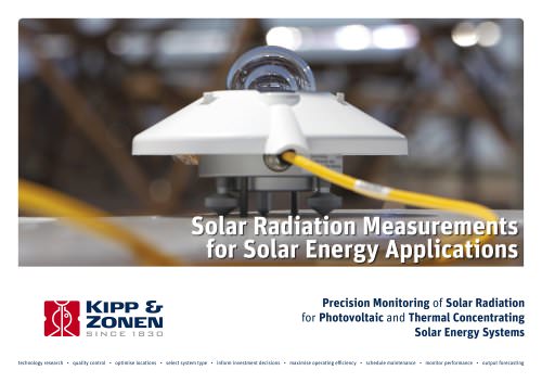 Solar Radiation Meausrements in Solar Energy