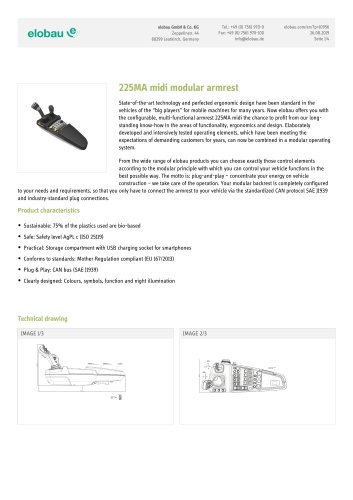 225MA midi modular armrest