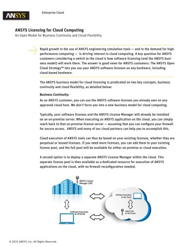 ANSYS Licensing for Cloud Computing