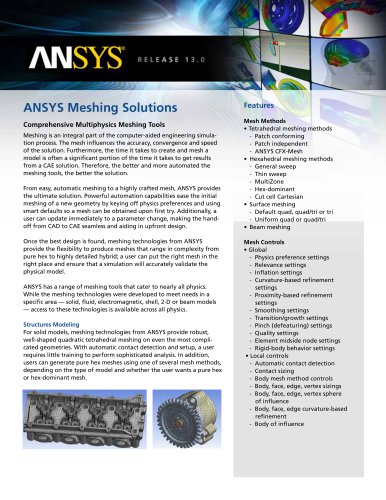 ANSYS Meshing Solutions