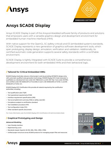 Ansys SCADE Display