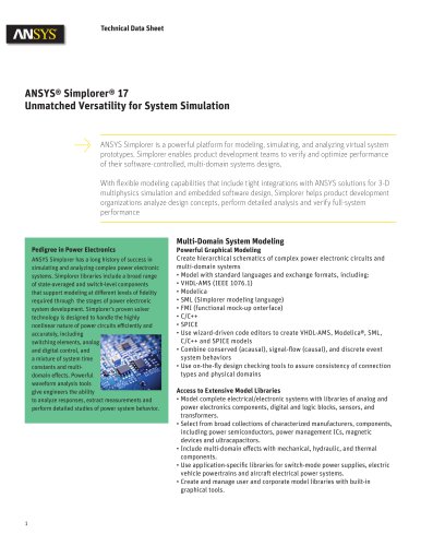 ANSYS® Simplorer® 17