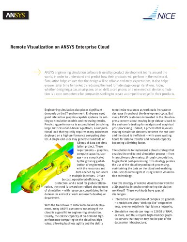 Remote Visualization on ANSYS Enterprise Cloud