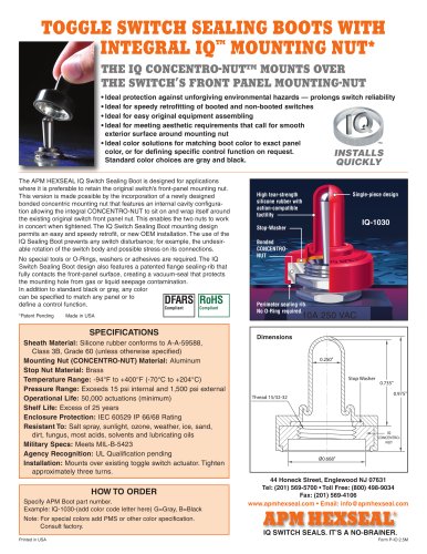 IQ Switch Sealing Boot