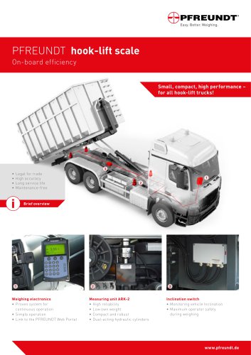 Hook-lift truck scale