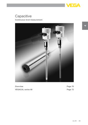 Product catalogue: Capacitive VEGACAL (Level)