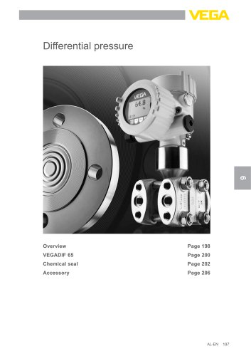 Product catalogue: Differential pressure VEGADIF (Pressure, Density, Flow)