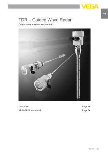 Product catalogue: Guided Wave Radar VEGAFLEX (Level)