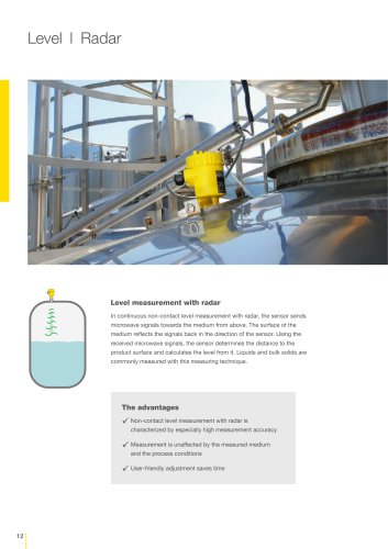 Product catalogue: Radar VEGAPULS (Level)