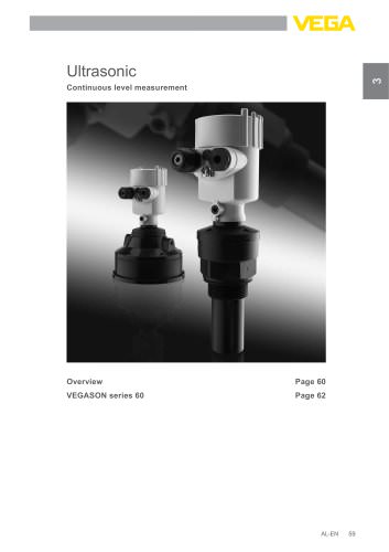 Product catalogue: Ultrasonic VEGASON (Level)