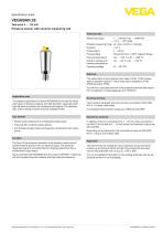 Specification sheet VEGABAR 28