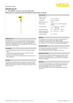 Specification sheet VEGAFLEX 81