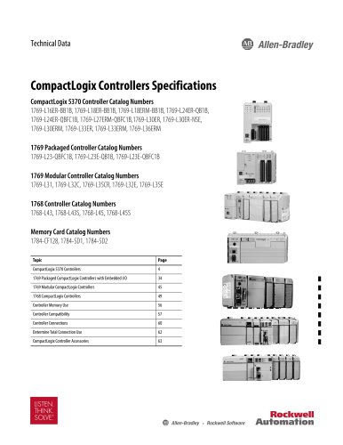 CompactLogix Controllers Specifications