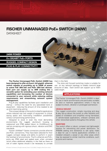 Fischer Unmanaged PoE+ Switch (240W)