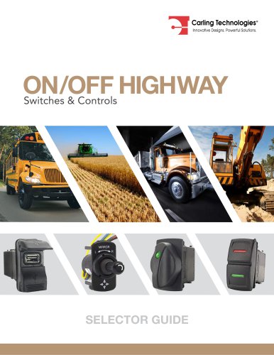 On/Off Highway Switches & Controls Product Selector Guide