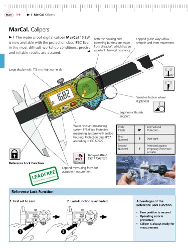 MarCal Waterproof Digital Caliper 16 EW according to IP67